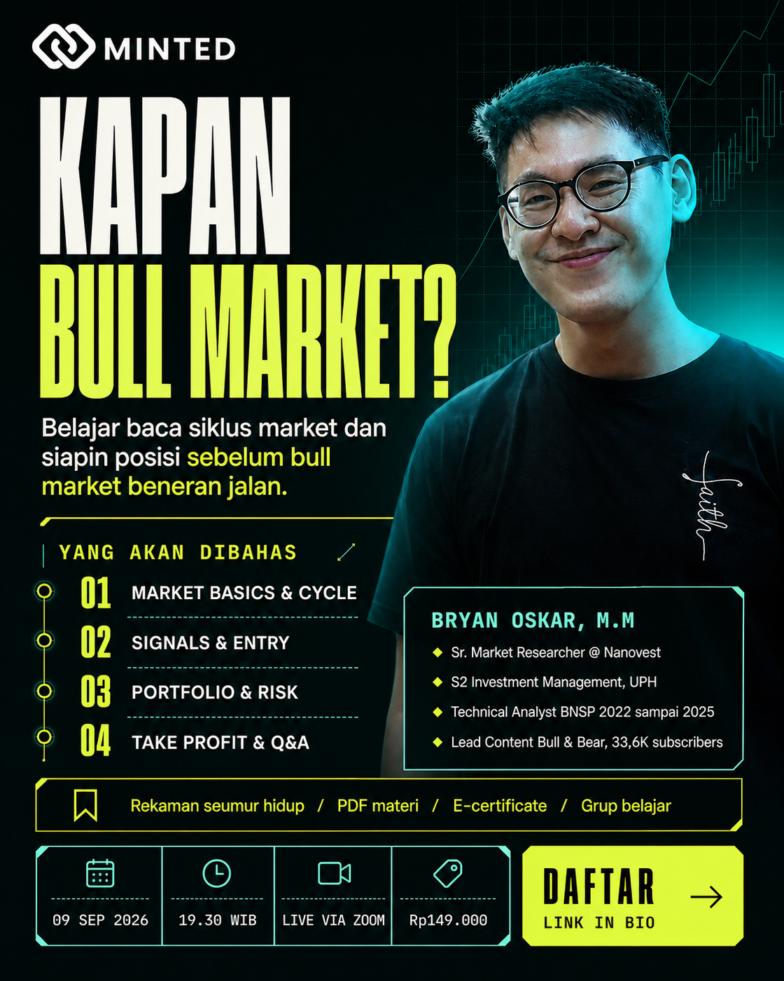 Minted crypto education campaign poster